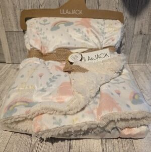 Lila & Jack Pastel Rainbow Kids Blanket